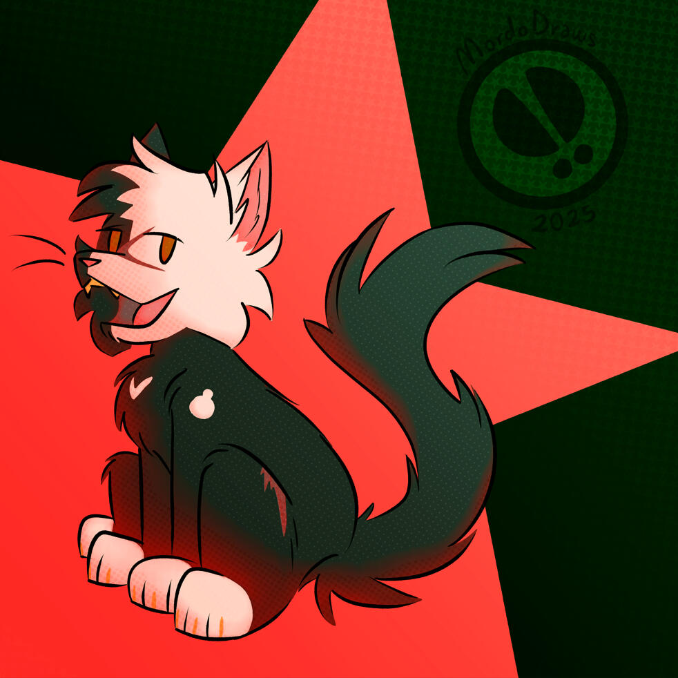 Pet commission with minimal free shading and simple background