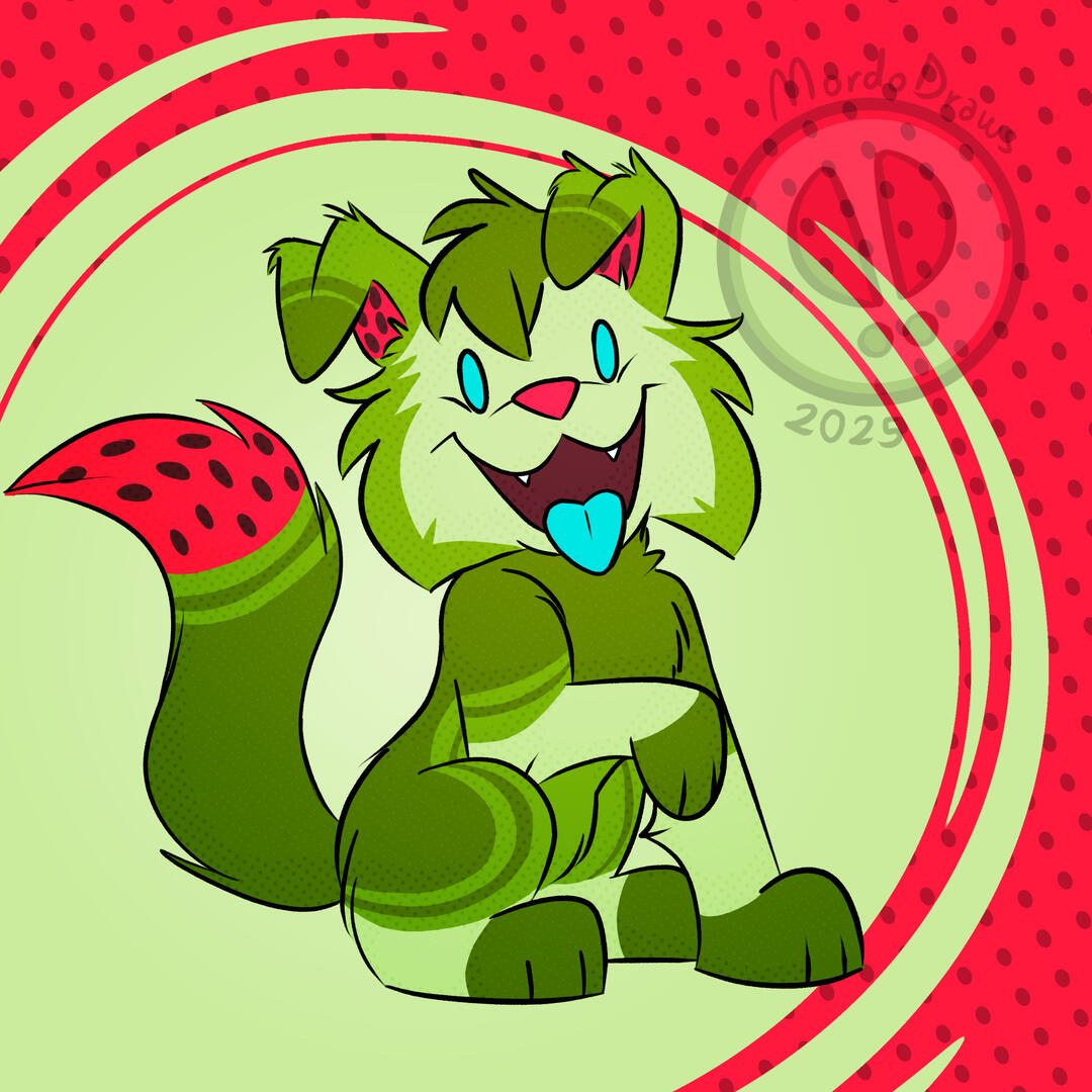 Pet commission with minimal free shading and simple background