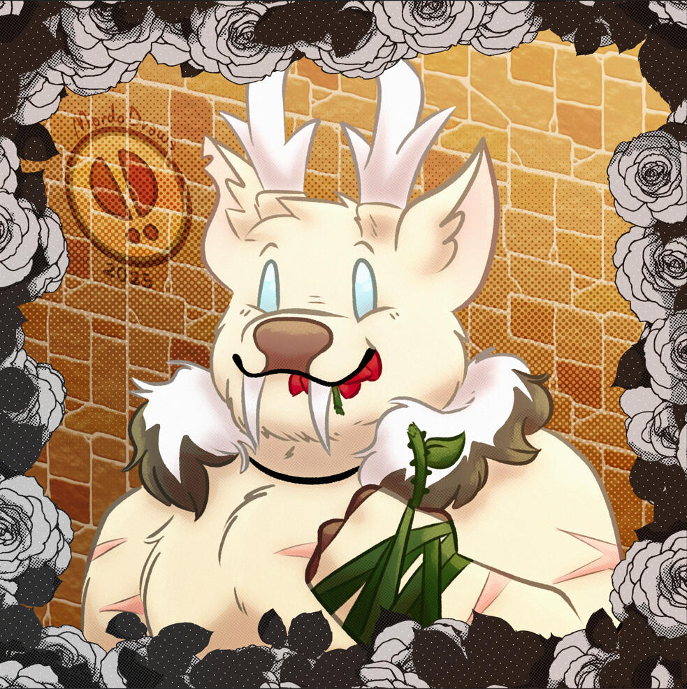 Headshot Commission with simple background and shading.